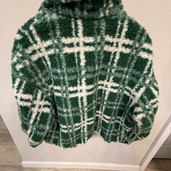 Zara Green and White Plaid Jacket - Picture 3 of 3